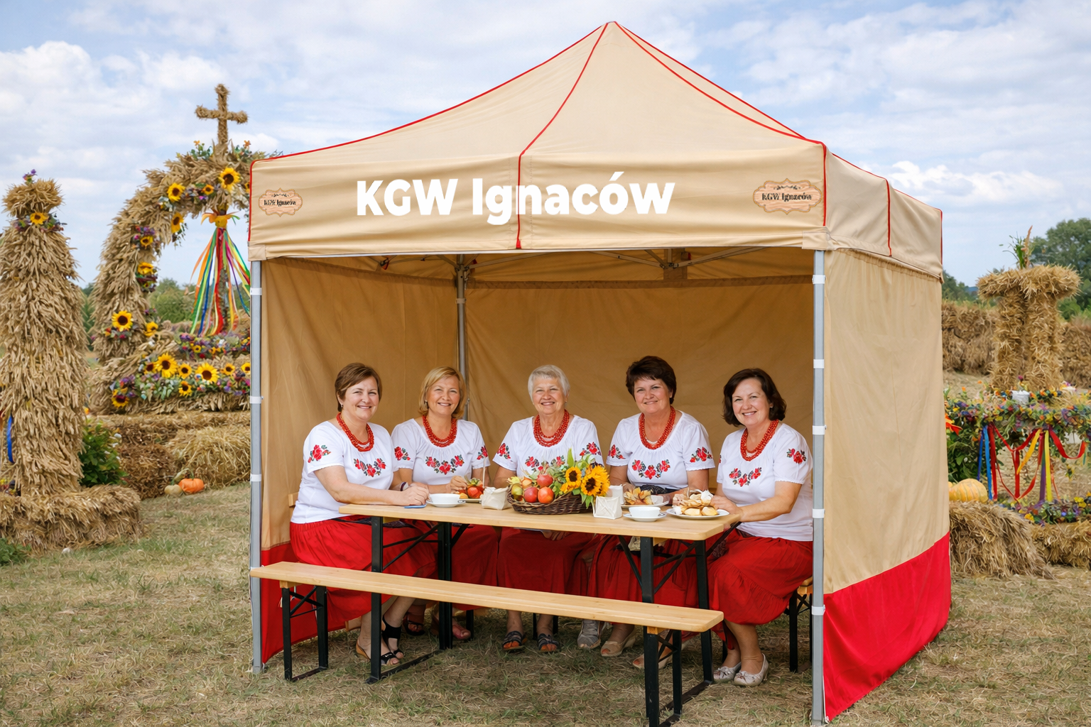 Namiot stalowy 3x3 z nadrukiem na froncie - obrazek 5