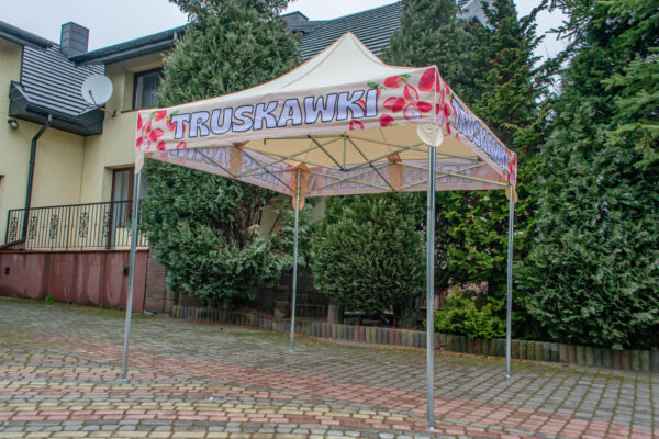 Namiot stalowy 3x3 z nadrukiem na froncie - obrazek 5