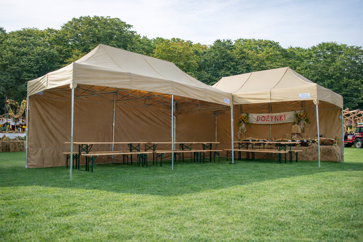 Namiot stalowy 3x6 (UŻYWANY) - BEŻOWY - obrazek 7