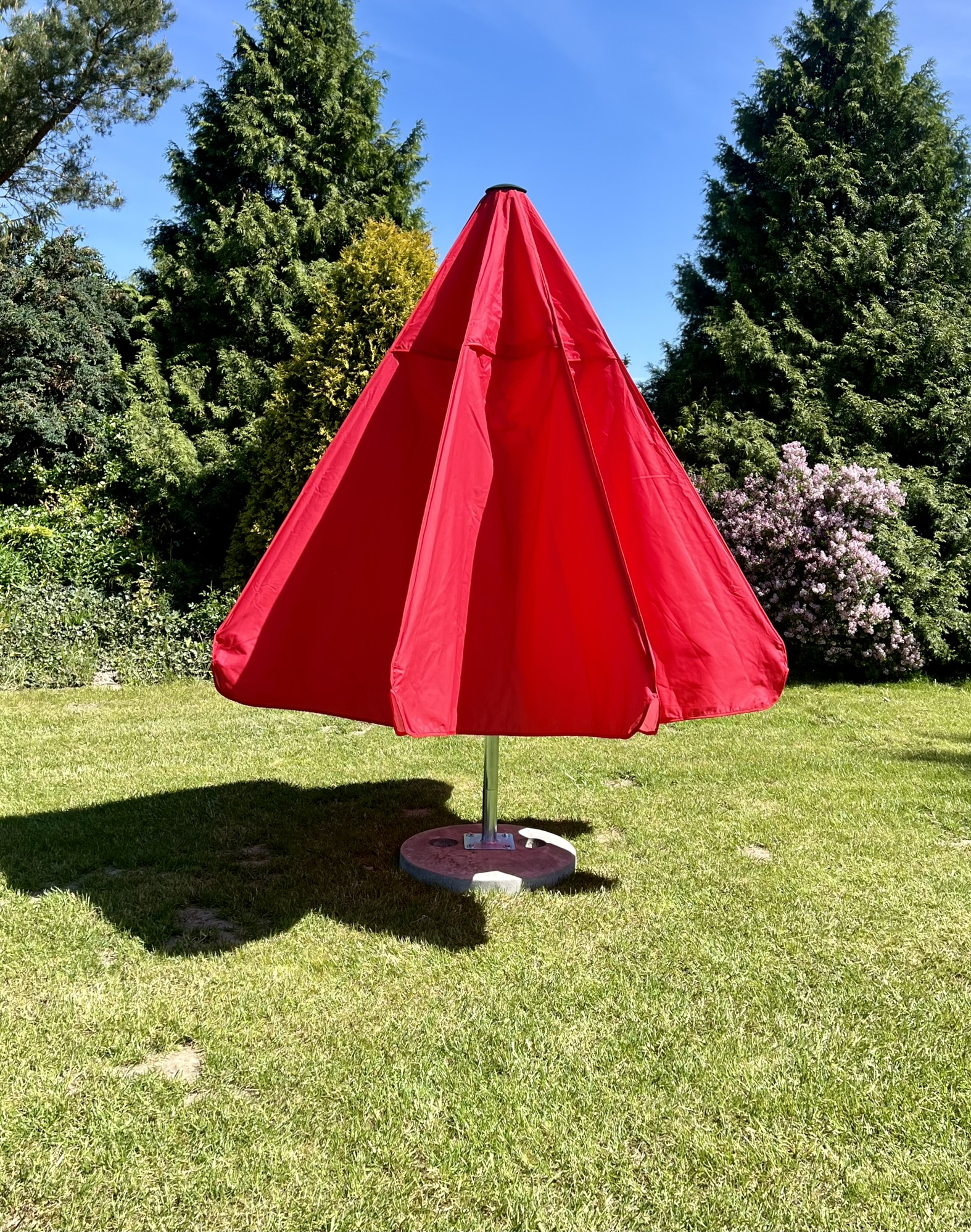 Parasol restauracyjny 4 m (z podst. 70 kg) (CZERWONY - OUTLET)